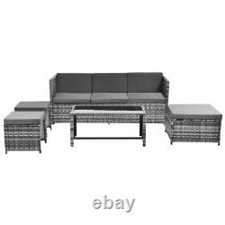 Lounge Set Garden Furniture Set Ratten Sofa Seating Group Patio Furniture Grey