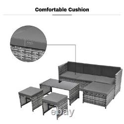 Lounge Set Garden Furniture Set Ratten Sofa Seating Group Patio Furniture Grey