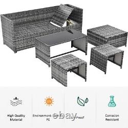 Lounge Set Garden Furniture Set Ratten Sofa Seating Group Patio Furniture Grey