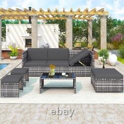 Lounge Set Garden Furniture Set Ratten Sofa Seating Group Patio Furniture Grey