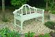 Lutyens Garden Bench Solid Acacia Hardwood Forest White Oiled Wooden Furniture