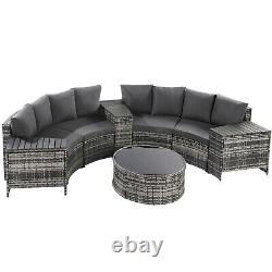 Luxury Rattan Garden Furniture Sets Outdoor Patio Corner Sofa Dining Bistro Set