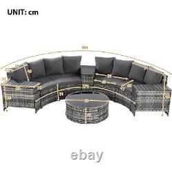 Luxury Rattan Garden Furniture Sets Outdoor Patio Corner Sofa Dining Bistro Set