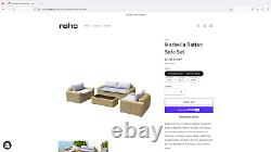 Marbella Polyrattan Garden Patio Conservatory Sofa Chair Furniture Set RRP £2399