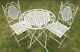 Maribelle Folding Garden Patio Furniture Set Round Table And Two Square Chairs