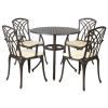 Metal Cast Aluminium Garden Furniture Patio Set With Cushions