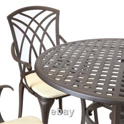 Metal Cast Aluminium Garden Furniture Patio Set With Cushions