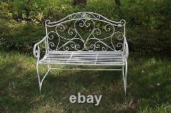 Metal Garden Bench Seat Patio Furniture Vintage Foldable Antique Patio Outdoor