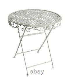 Metal Garden Bistro Set Patio Furniture Foldable Outside Table Chairs 3 Piece