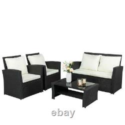 Mix Black Rattan Garden Furniture Lounge Set Outdoor Sofa Chair Corner Patio UK