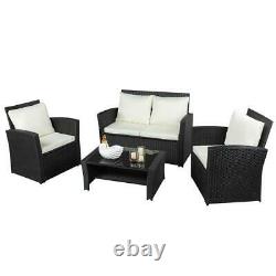 Mix Black Rattan Garden Furniture Lounge Set Outdoor Sofa Chair Corner Patio UK