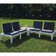 Molok Plastic Garden Furniture 5 Piece Black Or White Available Free Delivery