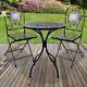 Mosaic Bistro Set Outdoor Patio Garden Furniture Dining Set Table Folding Chairs