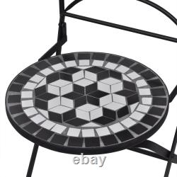 Mosaic Bistro Set Outdoor Patio Garden Furniture Table and Chairs Bistro Set