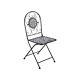 Mosaic Bistro Set Table And Folding Chairs Outdoor Garden Patio Dining Furniture