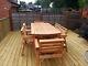 New Solid Wood Garden Patio Furniture 6 Ft Table & 6 Chairs