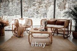 Natural Rattan Sofa 2/3 Seater Outdoor Zorba Garden Furniture Patio Conservatory