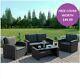 New Rattan Garden Furniture Patio Conservatory Sofa Set Armchairs Free Cover
