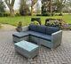 New Rattan Garden Furniture Sofa Lounger Outdoor Patio Wicker With Coffee Table