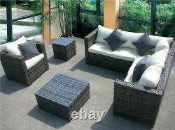 New Rattan Garden Wicker Outdoor Conservatory Corner Sofa Furniture Set