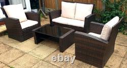 New Rattan Wicker Weave Garden Furniture Patio-Conservatory-Sofa Set