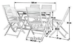 Newbury 6 Seater Garden Furniture Set Table and Chairs Outdoor Patio Set Wooden