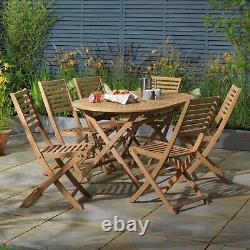 Newbury 6 Seater Garden Furniture Set Table and Chairs Outdoor Patio Set Wooden