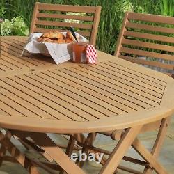 Newbury 6 Seater Garden Furniture Set Table and Chairs Outdoor Patio Set Wooden