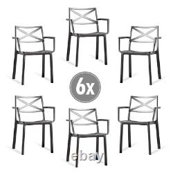 Outdoor Chair Garden Furniture Set -Plastic Garden Chairs, Patio Chairs-Set of 6