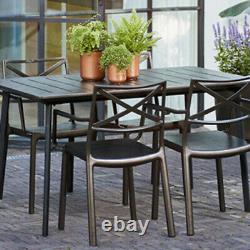 Outdoor Chair Garden Furniture Set -Plastic Garden Chairs, Patio Chairs-Set of 6