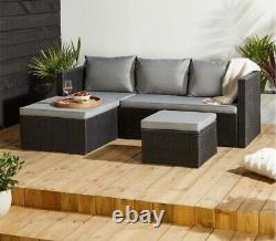 Outdoor Corner Rattan Sofa Patio Garden Furniture