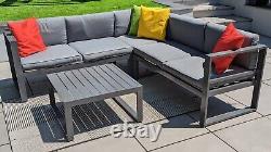 Outdoor Garden Furniture Metal Conservatory Patio Corner Sofa Seat Table Set L