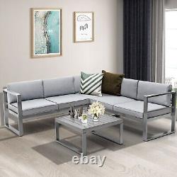 Outdoor Garden Furniture Metal Conservatory Patio Corner Sofa Seat Table Set L