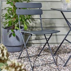 Outdoor Garden Furniture Patio Balcony Bistro Set Metal Table Chair Folding 3 PC