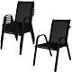 Outdoor Garden Furniture Set 180cm Table Stacking Chair & Parasol Patio Outdoor