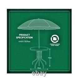 Outdoor Garden Furniture Set Dining Table Patio Deck 4 Chairs & Parasol 6pc