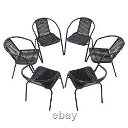 Outdoor Garden Furniture Table & Chairs 4/6 Seater Patio Dining Set Parasol Hole