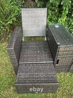 Outdoor Garden Rattan Sofa Lounger Recliner Wicker Patio Furniture Set