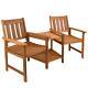 Outdoor Hardwood 2 Seater Bench Garden Furniture Two Person Patio Love Seat