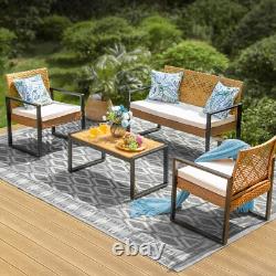 Outdoor Rattan Furniture Patio Furniture Set Wicker Outdoor Conversation Set