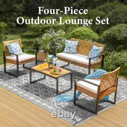 Outdoor Rattan Furniture Patio Furniture Set Wicker Outdoor Conversation Set