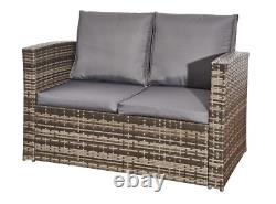 Outdoor Rattan Garden Furniture 4 Piece MixGrey Patio Set Table Chairs & Cushion