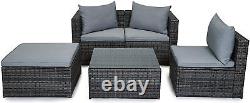 Outdoor Rattan Garden Furniture Set Malaga Conservatory Patio Sofa set