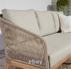 Outdoor Rattan Rope 4 Piece Lounge Set Garden Patio Furniture