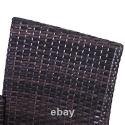 Outsunny 3PC Rattan Furniture Bistro Set Garden Chair Table Patio Outdoor Wicker