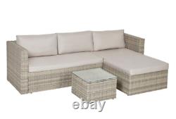 Outsunny 8pcs Patio Rattan Sofa Set Garden Furniture Side Table With Cushion