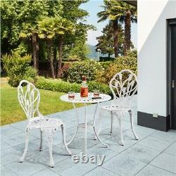 Patio Bistro Set 3 Piece Outdoor Dining Table and Chairs Garden Furniture Set