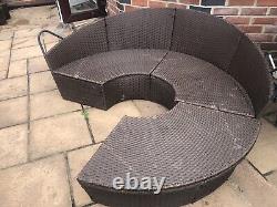 Patio Circle Sofa Sun Island Garden Lounge Cushion Furniture Buy It Now £250