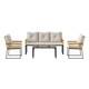 Patio Sofa Set Corner Sectional Sofa Table & Chair Garden Furniture With Cushion