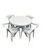 Plastic Patio Garden Furniture Set, Patio Table And Chairs 4 Chairs & 1 Table